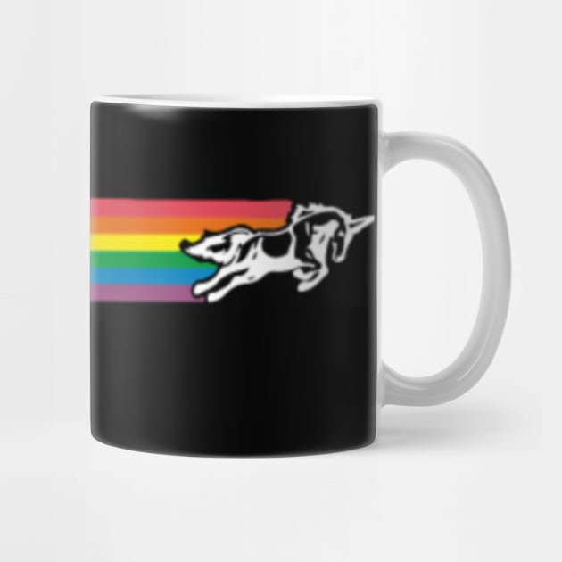 Jumping UNICORN RAINBOW STRIPE by Xizin Gao